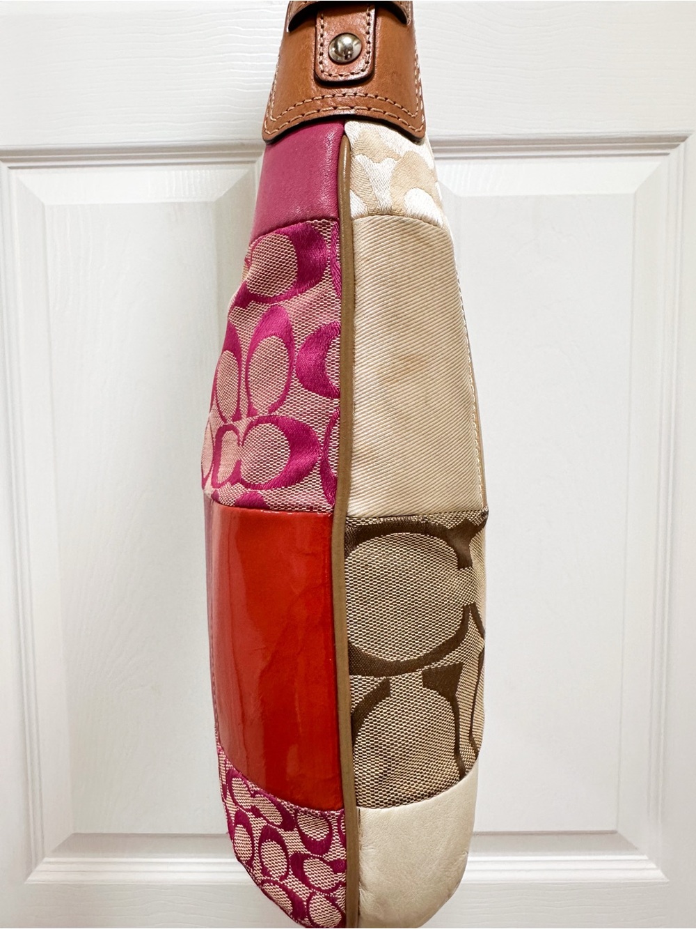 Coach Patchwork Convertible Hobo Shoulder Crossbody Bag - Picture 6 of 16